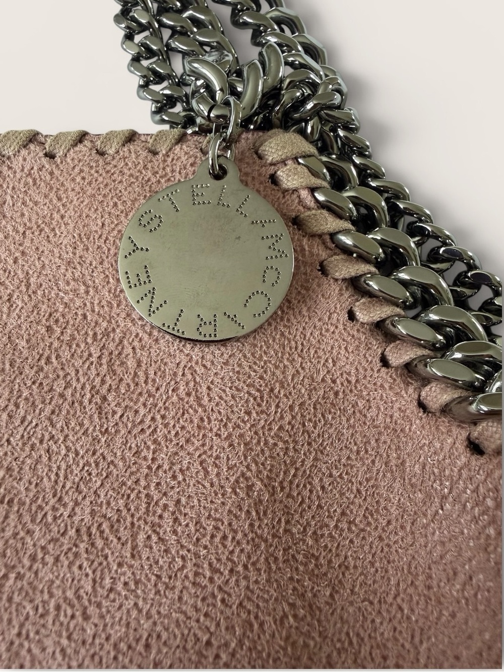 Stella McCartney Falabella Mini Fold Over Tote Pink Chain Crossbody - Picture 7 of 10